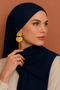 Hemp Viscose Shawl – Lightweight, Breathable, Wrinkle-Free, Four Seasons Hemp Shawl Navy Blue - 2