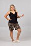 Plus Size Pajama Set with Leopard Shorts: Complete Your Chic with Black Top