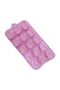 15-Cavity 3D Heart Shape Silicone Cookie Mold, Pink Silicone Mould - 3