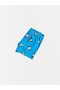 Boys' 100% Cotton Blue Color Surfer Ducks Patterned Network Part Stitched Singlet Boxer Set - 4