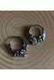 Bat Wing White Zircon Stone Design Stainless&Tarnish Free 316L Steel Earrings - 3