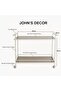 FFD Elegant 2-Tier Serving Cart with Wheels – Bar Cart for Kitchen, Dining & Living Room 80x40x90c - 2