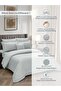 مفرش سرير فندقي مايكروفايبر 8 قطع كينج – يناسب سرير 200×200 سم تصميم هوتيل مقلم - 7