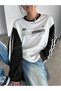Unisex Optimism Printed Ribbed Raglan Sleeve Crew Neck Oversize Winter Sweatshirt Hoodie