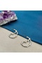 Half Hoop Earrings with Pearls - 3