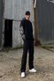 Crew Neck Black 'spider-double Sleeve' Printed Oversize Sweatshirt - 2