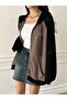 Unisex Large Size Beautiful Back and Front Printed Raglan Sleeve Hooded Oversize Winter Cardigan Hoodie