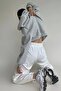 Plus Size Minimalist Paperlll Printed 3 thread Oversize Sweatshirt - 4