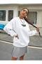 Dreams Printed Crew Neck 3 Thread Oversize Sweatshirt - 5