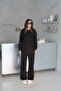 Wide Leg 2 Thread Fabric Tracksuit Set with Stitching Detail - 3