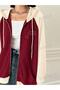Unisex Large Size Beautiful Back and Front Printed Raglan Sleeve Hooded Oversize Winter Cardigan Hoodie - 5