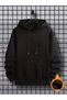 Unisex 7 Rules of Life Printed Oversized Winter 3 Thread 100% Cotton K Hooded Sweatshirt Hoodie - 2
