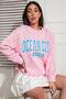 Crew Neck Ocean City Maryland Printed Sweatshirt Dusty Pink - 4