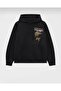 Plus Size Hooded Black 'tupac' (front left-back) Printed Sweatshirt - 3