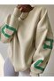 Unisex Plus Size Chicago Printed Crew Neck Oversize Sweatshirt Hoodie - 3