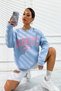 Plus Size Crew Neck Ocean City Maryland Printed Sweatshirt Indigo - 5