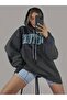 Unisex Plus Size Smoked Couture Printed Hooded Oversize Sweatshirt Hoodie - 5