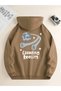 Unisex Escaping Reality Printed Oversized Winter 3 Thread 100% Cotton Hooded Sweatshirt Hoodie