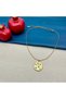 Steel Antique Colored Stone Gold Necklace - 3