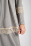 Two-Piece Guipure Lace Prayer Dress - 5