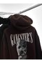 Plus Size Hooded Gangster's Paradise Printed Hoodie Sweatshirt - 2