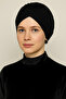 Black Women's Cross Bonnet, Ready Turban Bonnet, Ready Hijab Bonnet - 6