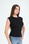 90% Cotton 10% Lycra Body Fitting Slim Fit Crew Neck Soft Touch Women's T-Shirt
