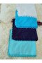 Handmade Sand Beaded Crochet Print Writing, Cheesecloth Yemeni, Scarf, 4 Edges Embroidered - 6