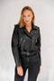 Leather Jacket with Zipper Belt Detail - 2