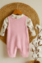 Baby Girl Rabbit Patterned 100% Cotton Long Sleeve Jumpsuit Set – Badi and Socks - 4
