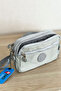 Ice Color Unisex Wallet, 4 Compartments, Phone Holder, Crinkle Fabric, Cross Strap Shoulder Bag, 20X12Cm - 3