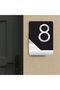 Apartment -Wall - Door - Hotel Number Laser Cut (Black & Mirror Silver 14X10 cm) Number 8 Eight