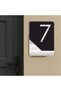 Apartment -Wall - Door - Hotel Number Laser Cut (Black & Mirror Silver 14X10 cm) Number 7 Seven