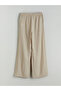 Lcw Modest Beige Elastic Waist Textured Women's Trousers - 3