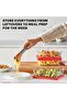 Simply Store Glass Food Storage Container, Snug Fit Non-Toxic Plastic BPA-Free Lids, Freezer D - 7