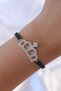 Silver Color Zircon Stone Crown Figure Macrame Bracelet - Tj-Bb6215