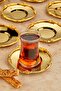 Vintage Series Elegance Tea Plate Set, Gold Set of 6 - 8