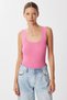 2-Piece Square Neck Thick Strap Knitwear Blouse Lus0001 White Pink - 3
