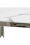 Side Table for Living Room Furniture, Artificial White Marble Glass Top End Table, Sof - 4