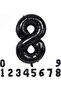 8 Years Old Black Foil Balloon 34 Inch (76-82 cm)