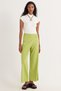 Women's Standard Fit Wide Leg Green Double Pants - 5