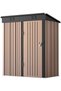 , Outdoor Storage Shed Metal - Tan, 5x3 Ft(With Installation)