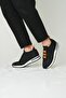 Elly Model Genuine Leather Handmade Black Orange Knitwear Sneaker Shoes - 2