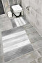 Water Resistant Digital Printed Bath Mat Set with Non-Slip Base