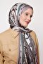 Mink Edge Patterned Indian Silk Shawl - 2