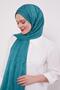Green Abstract Leaf Pattern Jacquard Capri Shawl - 3