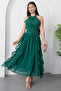 Halter Neckline Ruffle Chiffon Dress Els8561 - 4