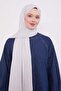 Silver Abstract Tulip Pattern Jacquard Capri Shawl - 3