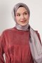 Lilac Stripe Detail Monogram Silk Shawl - 3