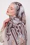 Light Mink Baroque Indian Silk Shawl - 2